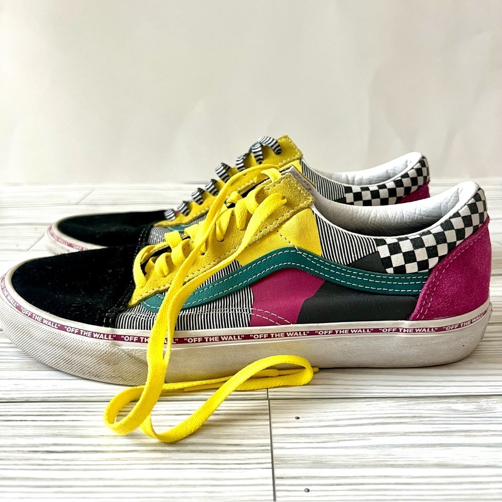 Vans Old Skool Juxtapoze Men's Size 9.5 Women's 11 Multi Color Skate Sneaker - Picture 13 of 16